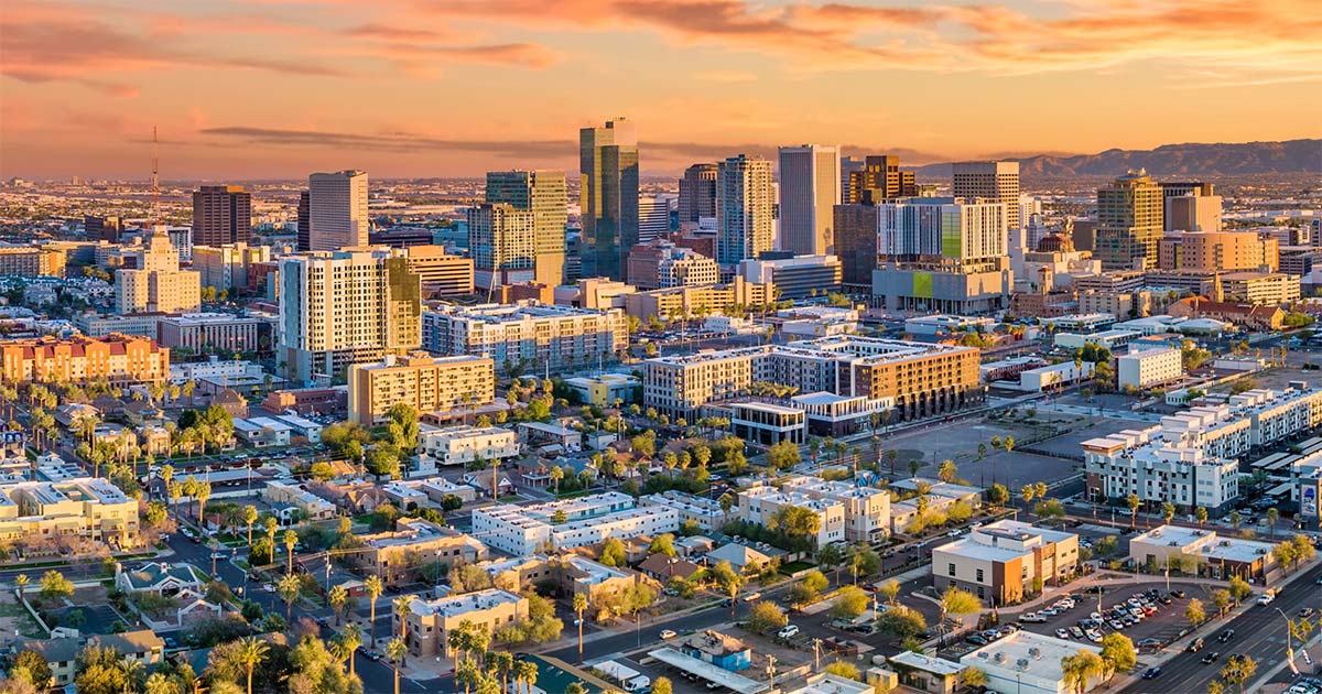 Photograph of Phoenix, Arizona at Dusk
