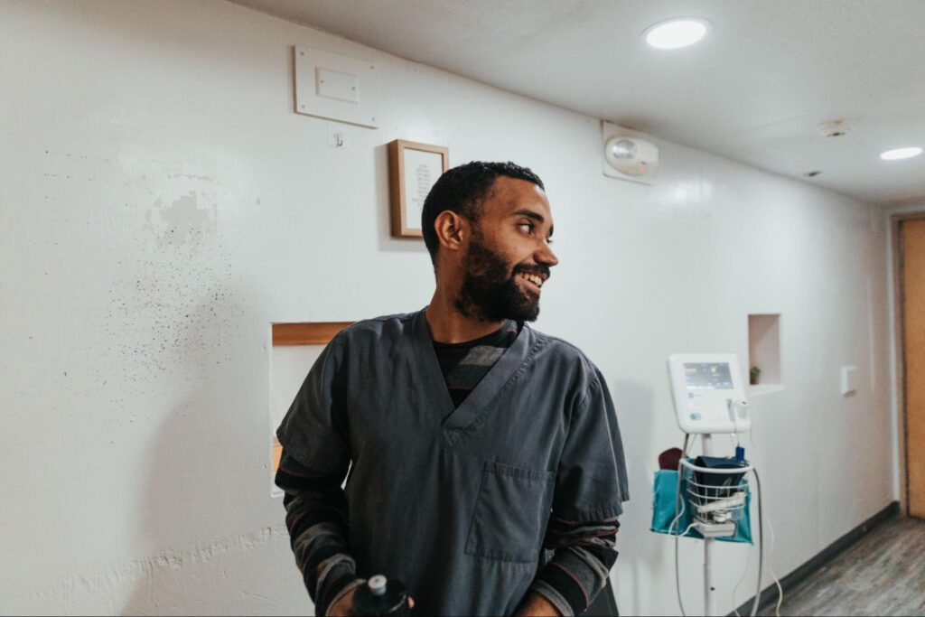 Patient Receiving Addiction Treatment