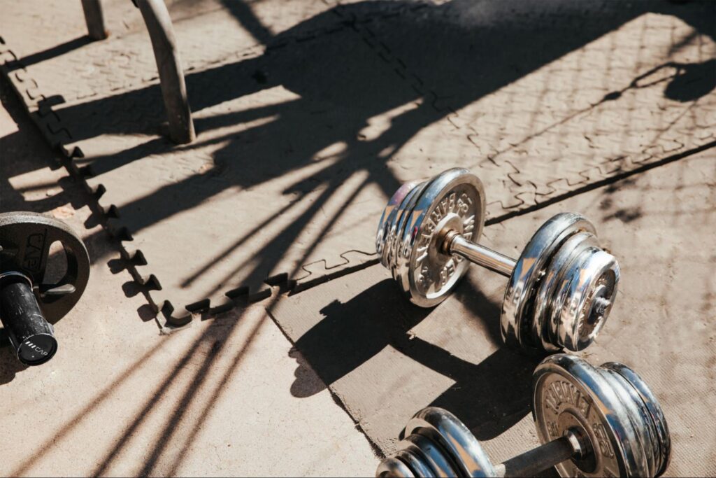 weights at Axiom Care gym